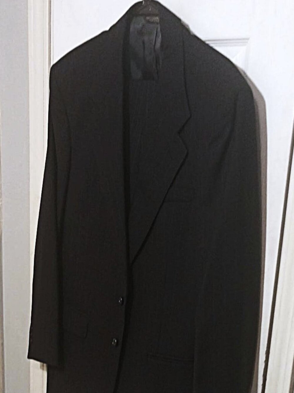 Clarenton Men Charcoal Pinstripe Blazer Matched With Chaps Pinstripe Pants